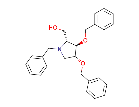 Molecular Structure of 113200-91-2 ((2R,3R,4R)-N-benzyl-3,4-bis(benzyloxy)-2-hydroxymethylpyrrolidine)