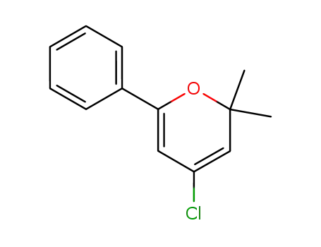 Molecular Structure of 133721-54-7 (4-Chloro-2,2-dimethyl-6-phenyl-2H-pyran)