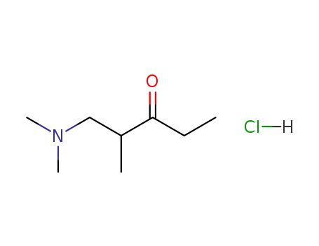 Molecular Structure of 63942-70-1 (1-(dimethylamino)-2-methylpentan-3-one hydrochloride)