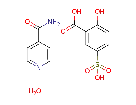 isonicotinamidium 3-carboxy-4-hydroxybenzenesulfonate monohydrate