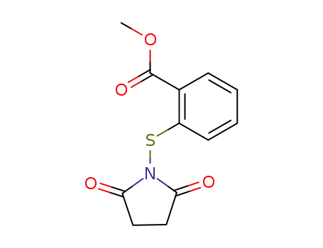 Molecular Structure of 79498-82-1 (methyl 2-(2,5-dioxo-2H-pyrrol-1(5H)-ylthio)benzoate)
