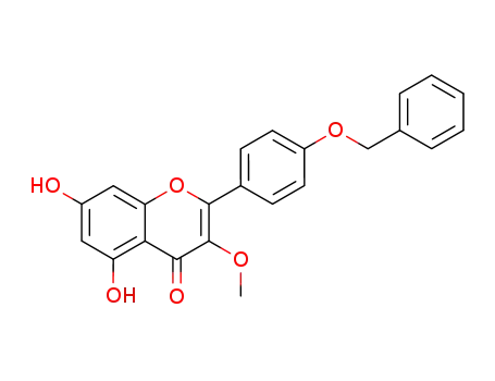 Molecular Structure of 1486-59-5 (4'-(benzyloxy)-5,7-dihydroxy-3-methoxyflavone)