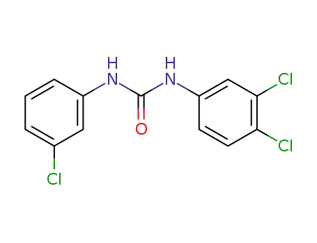Molecular Structure of 2617-72-3 (1-(3-chlorophenyl)-3-(3,4-dichlorophenyl)urea)