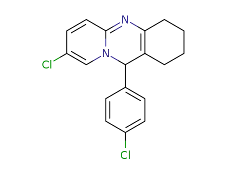 Molecular Structure of 1450998-08-9 (8-chloro-11-(4-chlorophenyl)-2,3,4,11-tetrahydro-1H-pyrido[2,1-b]quinazoline)