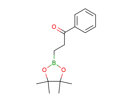 Molecular Structure of 134892-17-4 (1-phenyl-3-(4,4,5,5-tetramethyl-1,3,2-dioxaborolan-2-yl)propan-1-one)