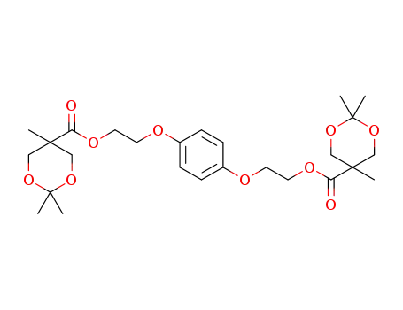 Molecular Structure of 1431636-34-8 (1,4-bis(2-((2,2,5-trimethyl-1,3-dioxan-5-yl)methanoyloxy)ethoxy)benzene)
