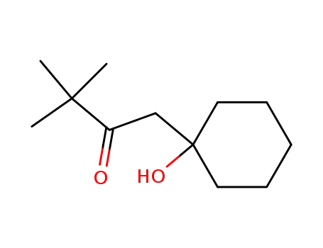 Molecular Structure of 59671-45-3 (1-(1-hydroxycyclohexyl)-3,3-dimethylbutan-2-one)