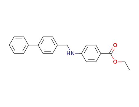 Molecular Structure of 61439-48-3 (Benzoic acid, 4-[([1,1'-biphenyl]-4-ylmethyl)amino]-, ethyl ester)