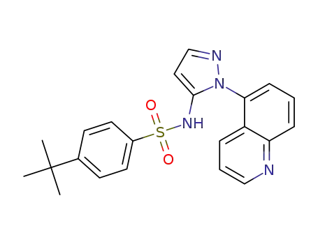4-tert-butyl-N-(1-(quinolin-5-yl)-1H-pyrazol-5-yl)benzenesulfonamide