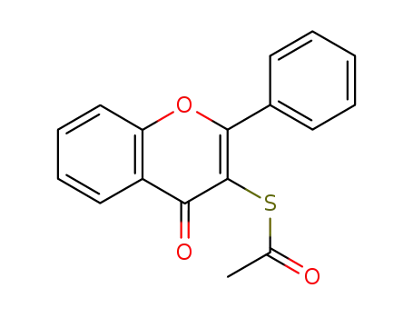 Molecular Structure of 94953-69-2 (Ethanethioic acid, S-(4-oxo-2-phenyl-4H-1-benzopyran-3-yl) ester)