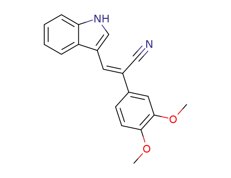 Molecular Structure of 108479-44-3 ((Z)-2-(3,4-dimethoxyphenyl)-3-(1H-indol-3-yl)acrylonitrile)