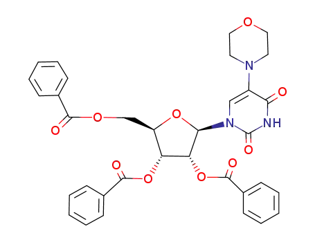 Molecular Structure of 58581-73-0 (5-morpholinouridine 2',3',5'-tri-O-benzoate)
