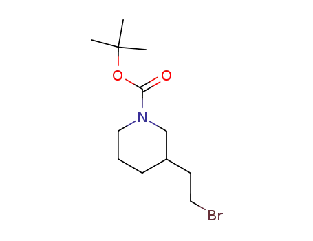 Molecular Structure of 210564-54-8 (tert-Butyl 3-(2-bromoethyl)piperidine-1-carboxylate)