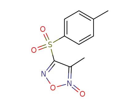Molecular Structure of 63435-84-7 (1,2,5-Oxadiazole, 3-methyl-4-[(4-methylphenyl)sulfonyl]-, 2-oxide)