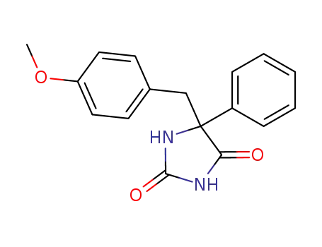 Molecular Structure of 6343-94-8 (5-(4-methoxybenzyl)-5-phenylimidazolidine-2,4-dione)