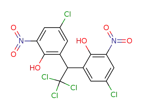 Molecular Structure of 7511-33-3 (4-chloro-2-nitro-6-[2,2,2-trichloro-1-(5-chloro-2-hydroxy-3-nitro-phenyl)ethyl]phenol)