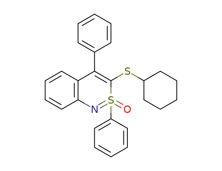 Molecular Structure of 1450818-82-2 (3-(cyclohexylthio)-2,4-diphenyl-2,1-benzothiazine 2-oxide)