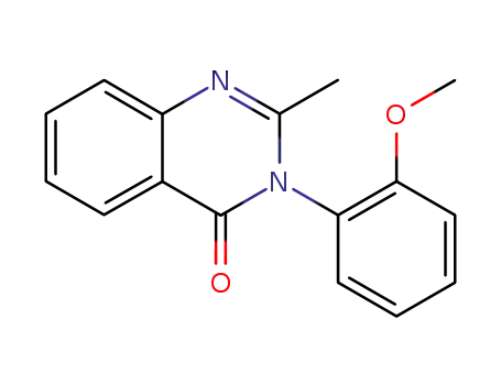 Molecular Structure of 4260-28-0 (4(3H)-Quinazolinone, 3-(2-methoxyphenyl)-2-methyl-)