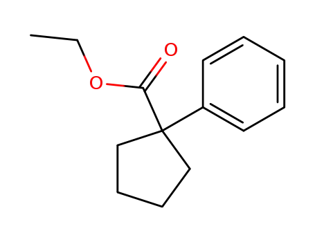 Molecular Structure of 4535-95-9 (Cyclopentanecarboxylic acid, 1-phenyl-, ethyl ester)