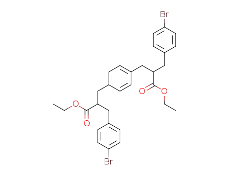 tetraethyl 2,2'-(1,4-phenylenebis(methylene))bis(2-(4-bromobenzyl)malonate)