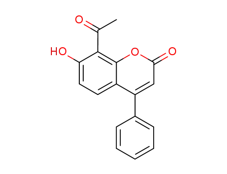 Molecular Structure of 54431-18-4 (8-acetyl-7-hydroxy-4-phenyl-2H-chromen-2-one)