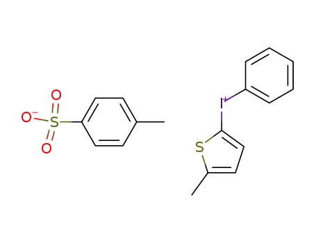 Molecular Structure of 91228-46-5 ((5-methyl-2-thienyl)(phenyl)iodonium tosylate)