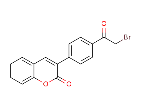 Molecular Structure of 1515876-36-4 (3-[4-(2-bromoacetyl)phenyl]-2H-chromen-2-one)