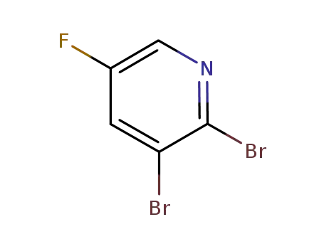 Molecular Structure of 878207-82-0 (2,3-Dibromo-5-fluoropyridine)