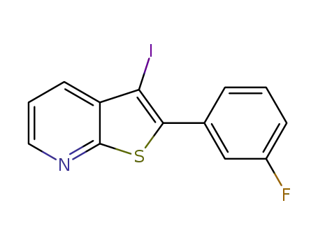 Molecular Structure of 1448146-98-2 (2-(3-fluorophenyl)-3-iodothieno[2,3-b]pyridine)