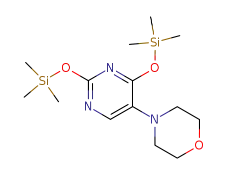 Molecular Structure of 78103-44-3 (5-morpholin-4-yl-2,4-bis-trimethylsilanyloxy-pyrimidine)