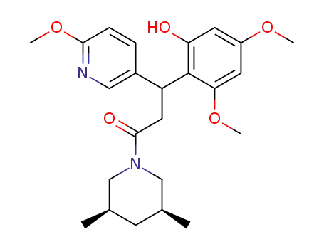 1-(3,5-dimethylpiperidin-1-yl)-3-(4,6-dimethoxy-2-hydroxy-phenyl)-3-(2-methoxypyrid-5-yl)propan-1-one