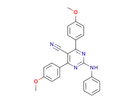 4,6-bis(4-methoxyphenyl)-2-(phenylamino)pyrimidine-5-carbonitrile