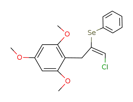 Molecular Structure of 87728-84-5 (Benzene, 2-[3-chloro-2-(phenylseleno)-2-propenyl]-1,3,5-trimethoxy-,
(E)-)