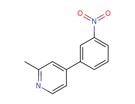 Molecular Structure of 4385-82-4 (Pyridine, 2-methyl-4-(3-nitrophenyl)-)