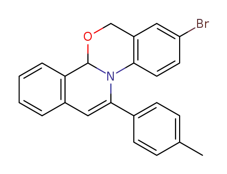 Molecular Structure of 1428747-48-1 (8-bromo-12-(p-tolyl)-4b,6-dihydrobenzo[4,5][1,3]oxazino[2,3-a]isoquinoline)