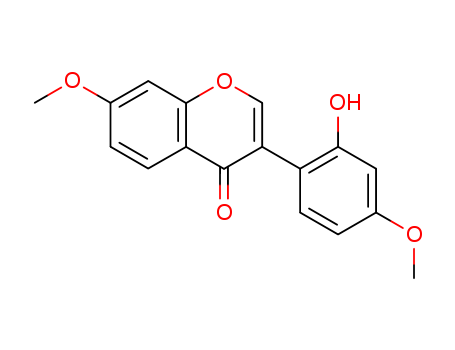 Molecular Structure of 19725-42-9 (4H-1-Benzopyran-4-one, 3-(2-hydroxy-4-methoxyphenyl)-7-methoxy-)