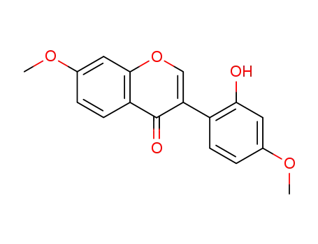 Molecular Structure of 19725-42-9 (4H-1-Benzopyran-4-one, 3-(2-hydroxy-4-methoxyphenyl)-7-methoxy-)