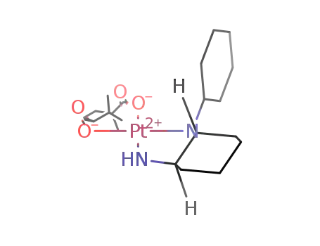 Molecular Structure of 1428944-37-9 (cis-[(1R,2R)-N<sup>1</sup>-cyclohexyl-1,2-diaminocyclohexane-N,N'][(+)-camphorato-O,O']platinum(II))