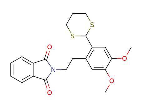 Molecular Structure of 115438-88-5 (1H-Isoindole-1,3(2H)-dione,
2-[2-[2-(1,3-dithian-2-yl)-4,5-dimethoxyphenyl]ethyl]-)