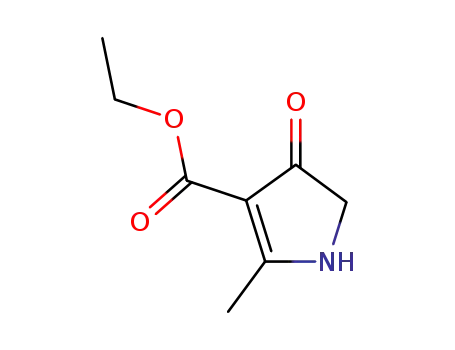 Molecular Structure of 65713-63-5 (1H-Pyrrole-3-carboxylic acid, 4,5-dihydro-2-methyl-4-oxo-, ethyl ester)