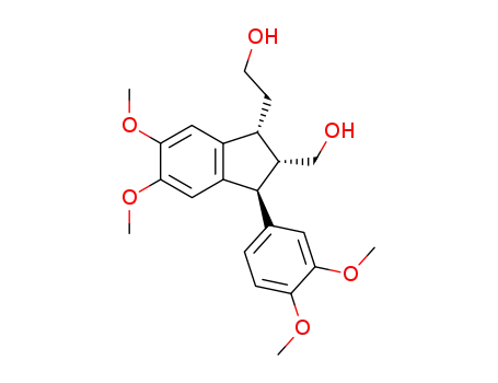2-<c-2-Hydroxymethyl-5,6-dimethoxy-t-3-(3,4-dimethoxyphenyl)-r-1-indanyl>ethanol
