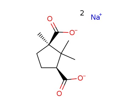 1,3-Cyclopentanedicarboxylicacid, 1,2,2-trimethyl-, sodium salt (1:2), (1R,3S)-