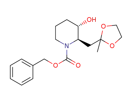 benzyl (2R,3S)-3-hydroxy-2-[(2-methyl-1,3-dioxolan-2-yl)methyl]piperidine-1-carboxylate