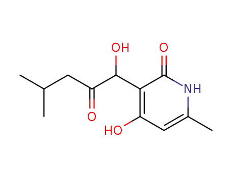 2(1H)-Pyridinone,
4-hydroxy-3-(1-hydroxy-4-methyl-2-oxopentyl)-6-methyl-