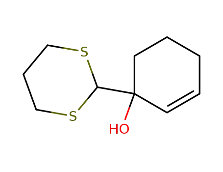 Molecular Structure of 53178-46-4 (1-(1,3-Dithiane-2-yl)-2-cyclohexen-1-ol)