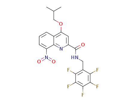 4-isobutoxy-8-nitro-N-(pentafluorobenzyl)quinoline-2-carboxamide