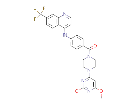 Piperazine, 1-(2,6-dimethoxy-4-pyrimidinyl)-4-(4-((7-(trifluoromethyl)-4-quinolinyl)amino)benzoyl)-