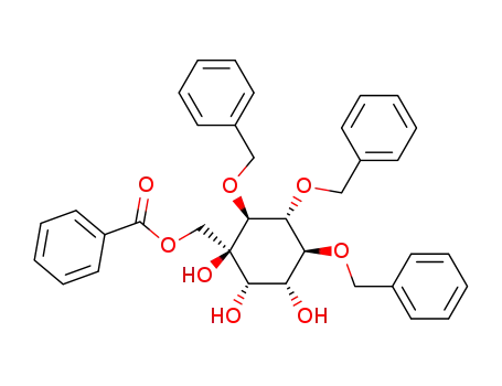 Molecular Structure of 81712-79-0 (1L-7-O-Benzoyl-2,3,4-tri-O-benzyl-1-C-hydroxymethyl-chiro-inositol)