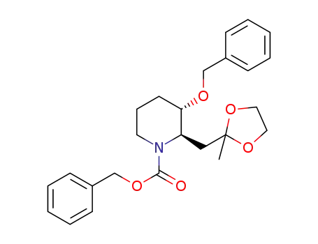 benzyl (2R,3S)-3-(benzyloxy)-2-[(2-methyl-1,3-dioxolan-2-yl)methyl]piperidine-1-carboxylate