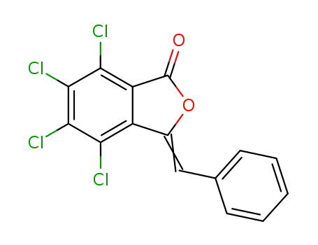Molecular Structure of 19320-04-8 (3-benzylidene-4,5,6,7-tetrachloro-isobenzofuran-1-one)